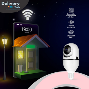 FOCO CÁMARA WI-FI DE SEGURIDAD FULL HD 360° PRO
