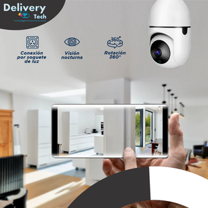 FOCO CÁMARA WI-FI DE SEGURIDAD FULL HD 360° PRO