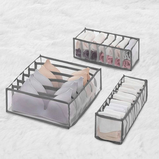 PerfectOrganizer™ Rosado - Set de 3 Organizadores de Ropa Interior Brasiers Medias & Más - technopromos