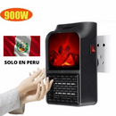 Mini Calefactor Chimenea Eléctrica de 900W Flame Heater - technopromos