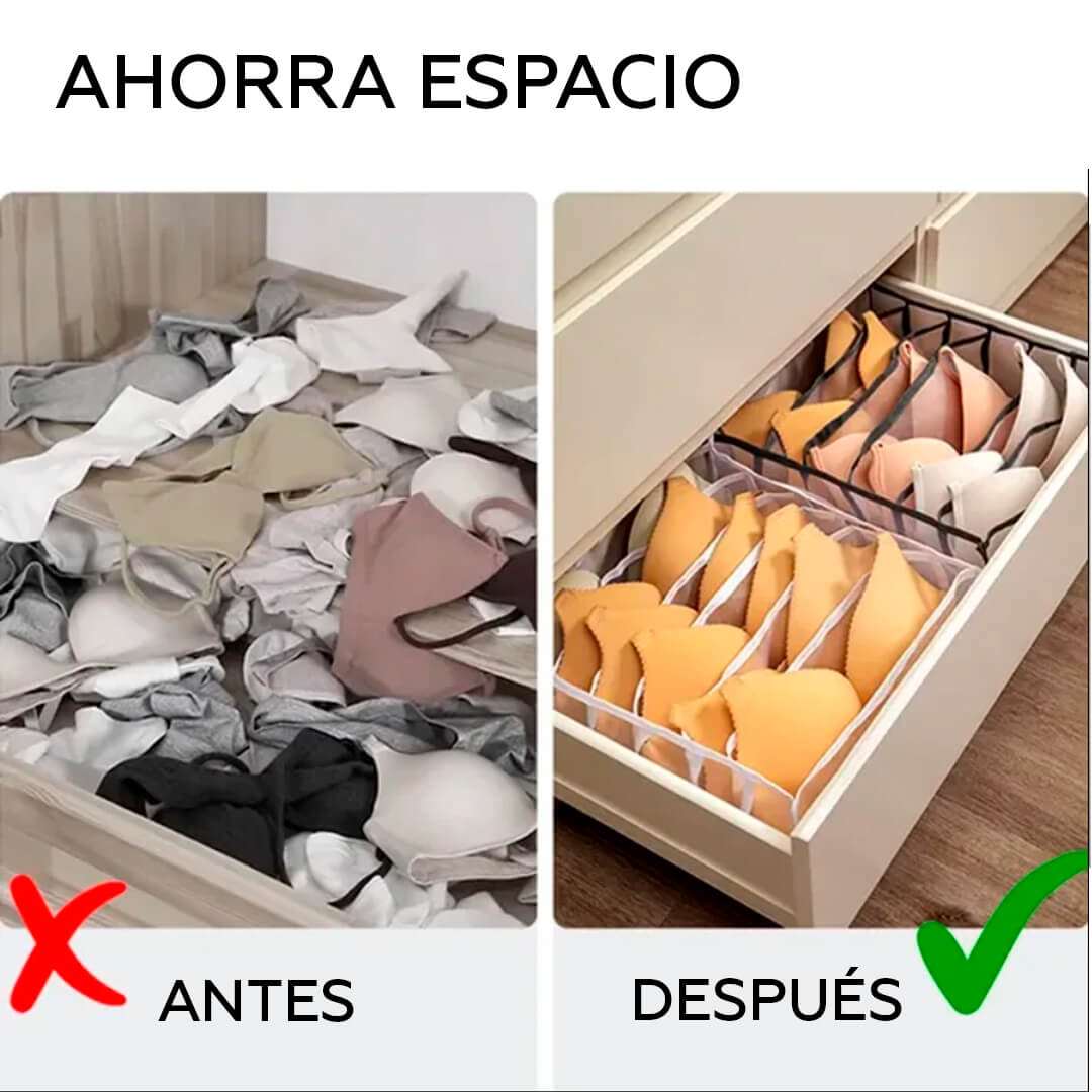 PerfectOrganizer™ Rosado - Set de 3 Organizadores de Ropa Interior Brasiers Medias & Más - technopromos