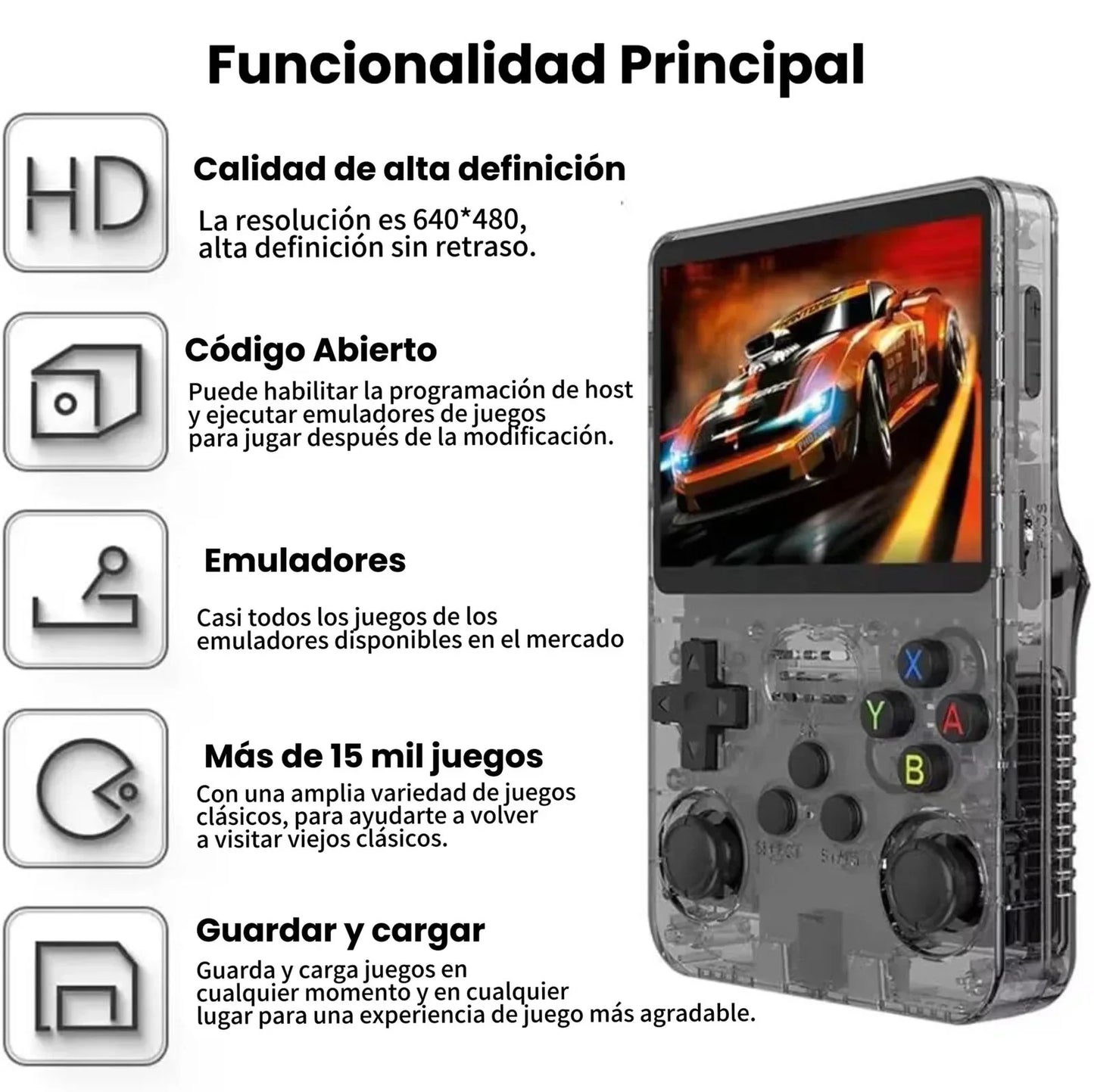 CONSOLA DE JUEGO PORTÁTIL RETRO 🕹