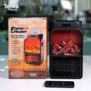 Mini Calefactor Chimenea Eléctrica de 900W Flame Heater - technopromos