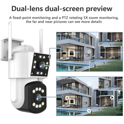 CAMARA SEGURIDAD DOBLE LENTE | Ultra HD