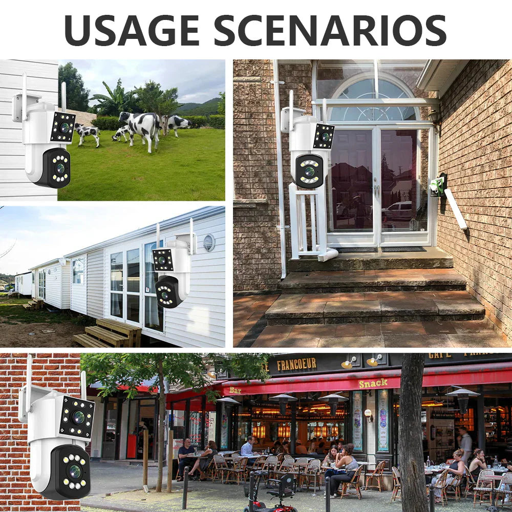 CAMARA SEGURIDAD DOBLE LENTE | Ultra HD