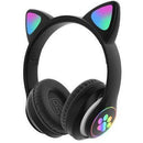 Cute Cat Ear Bluetooth Auriculares Huellita LED - technopromosTecnopromosNegroCute Cat Ear Bluetooth Auriculares Huellita LED - Tecnopromos
