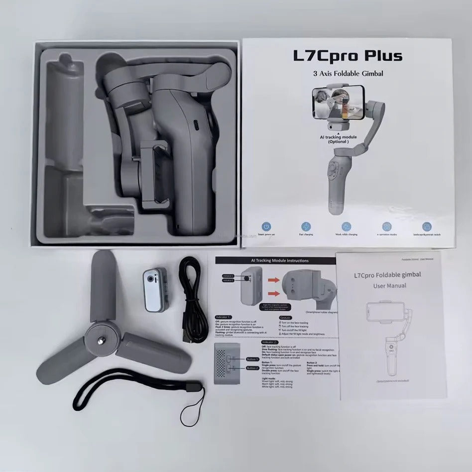 Gimbal L7 B PRO - ESTABILIZADOR PARA CELULAR CON IA