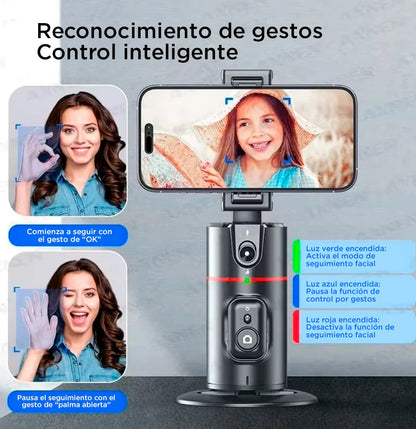 Trípode con seguimiento facial IA +Giro 360°