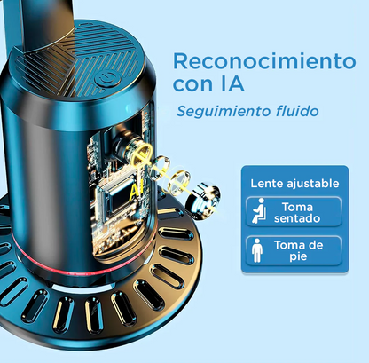 Trípode con seguimiento facial IA +Giro 360°