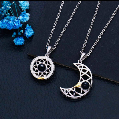 ✨ 2X1 COLLARES SOL ☀️ Y LUNA 🌙 ORIGINALES, MAGNÉTICOS 💫 + VISOR 🔍 "TE AMO" EN 100 IDIOMAS 💖