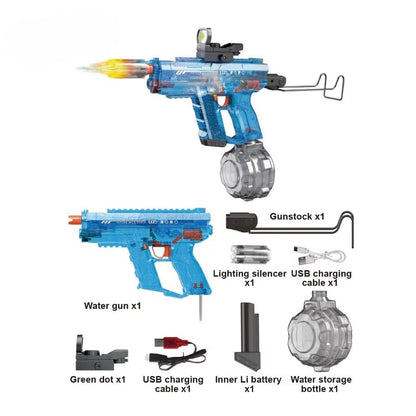Pistola LED Recargable Lanza Agua – Diversión Iluminada para Todas las Edades