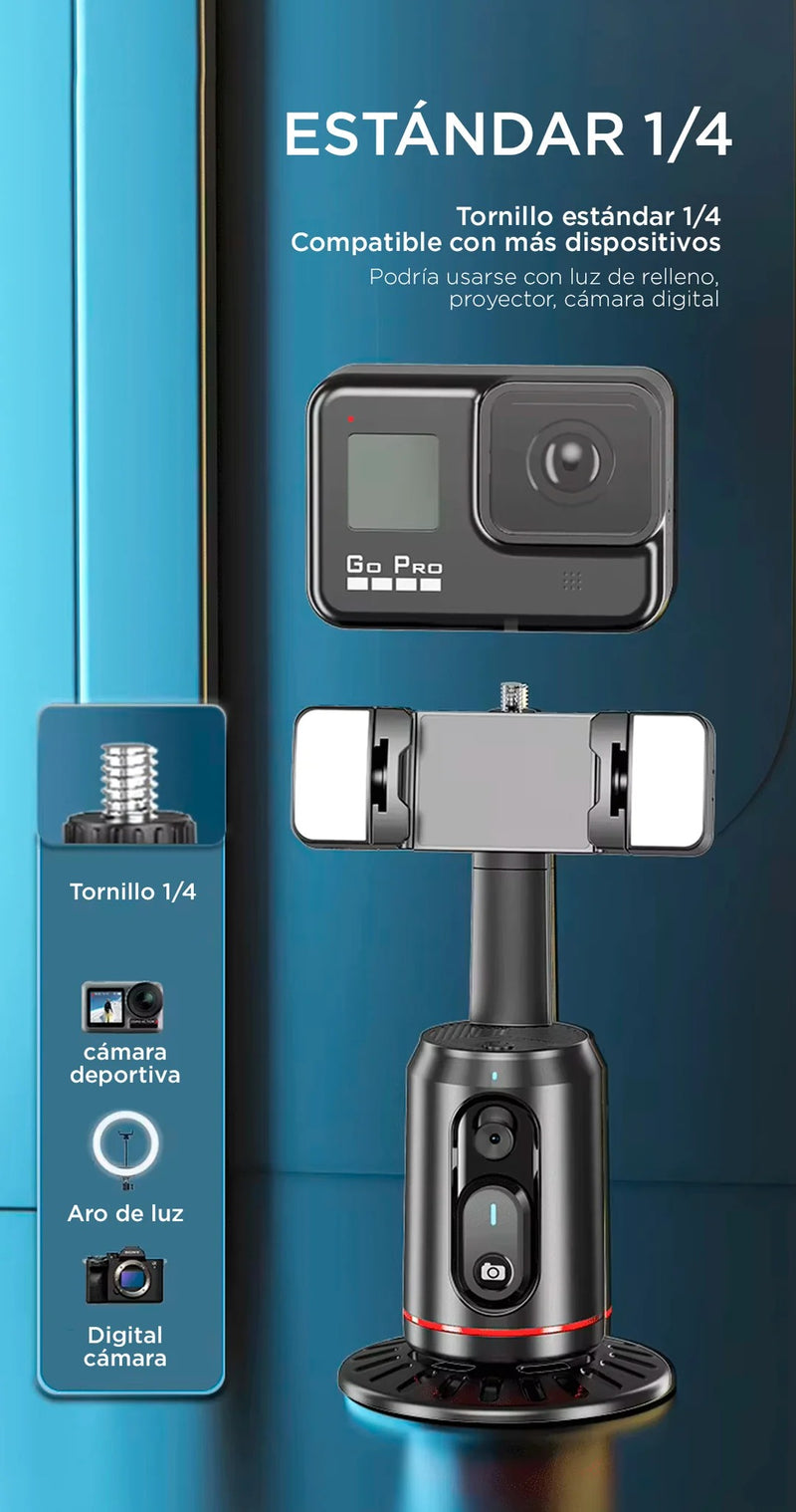 Foto de la reseña de Luis P. sobre Trípode con seguimiento facial IA +Giro 360°